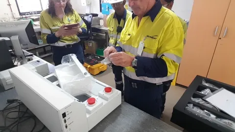 FS3700 CN Analyser being unpacked